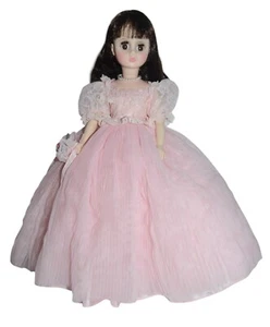 Vintage Madame Alexander Elise Bridesmaid Dark Brown Hair 18" Stand Missing Hat - Picture 1 of 10