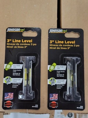 Lot of (2) Johnson 3 INCH Line Level 575 - Made in USA  - Image 1 of 2