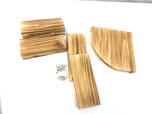 SUMGAR Estantería Esquinera Madera Rústica Madera de Pino en Forma de L Estantería de Pared Estanterías Flotantes - Imagen 1 de 4