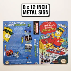 The Simpsons Bart vs The Space Mutants 8x12 inch metal wall sign retro NES game - Picture 1 of 9