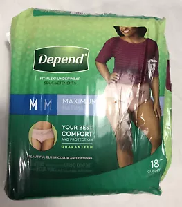 Ropa interior para mujer Depend Fit-Flex máxima absorción, mediana - 18 pañales - Imagen 1 de 8