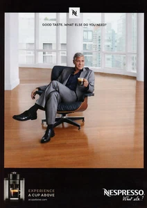 NESPRESSO COFFEE AD #2 RARE 2016 MAGAZINE AD GEORGE CLOONEY - Picture 1 of 2