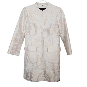 Rachel Zoe Shimmery Evening Jacket Women's Sz 6 Metallic Rose Gold Spatterd EUC - Picture 1 of 9