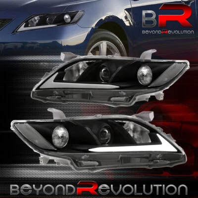 For 2007-2009 Camry LED DRL Halogen Headlight Turn Signal Lamp Assembly Black Foto 1 de 4