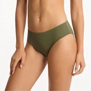 Sea Level Australia Eco Essentials Mid Bikinihose Unterteil Khaki Größe 4 Neu ohne Etikett - Bild 1 von 5