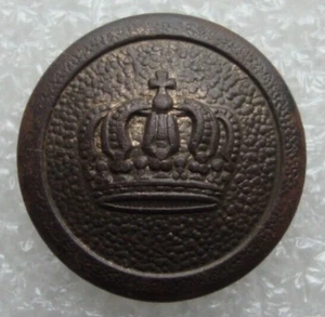 Botón uniforme de latón del ejército alemán Primera Guerra Mundial con corona 21,2 mm original S2 - Imagen 1 de 7