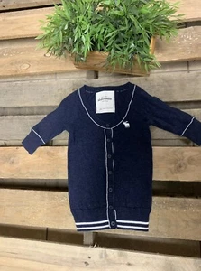 Abercombie Kids Girls Sweater button up Blue Sz Small - Picture 1 of 6