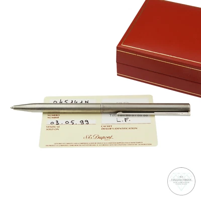 S.T. Dupont Classique Kugelschreiber Silber Drehmechanik mit Box & Garantiekarte - Bild 1 von 4