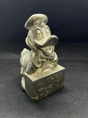 Vintage Leonard Company Donald Duck Walt Disney World Metal Bank - Image 1 of 4