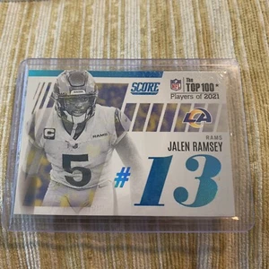 2022 Panini Score THE TOP 100 Jalen Ramsey #T13 Los Angeles Rams SP Case Hit - Picture 1 of 2