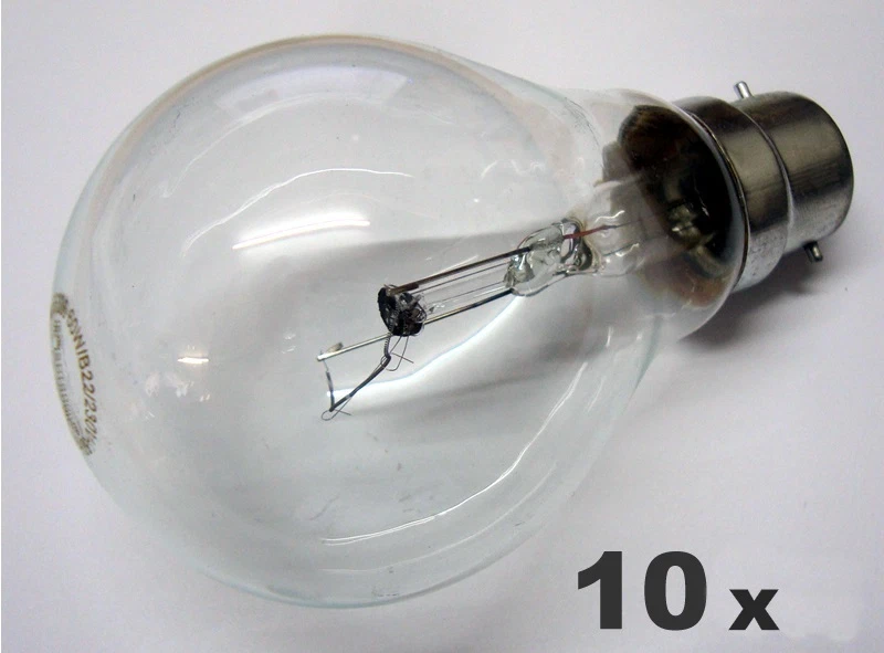 10x Glühbirne Glühlampe B22 40W Bajonett klar B22d Birne Steckbirne Tropfen NEU - Bild 1 von 1