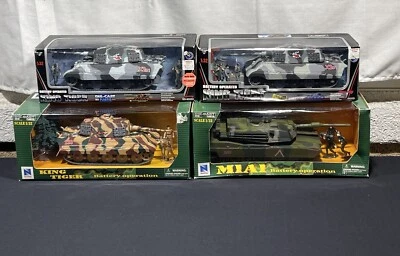 NewRay Die-cast 1:32 WWII King Tiger-M1A1 Tank with/ three Figures Lot Of 4 BOX - Image 1 of 4