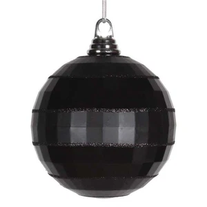 Vickerman M151617 Black Shiny Matte Mirror Ball Ornament  5.5 in. - Picture 1 of 1