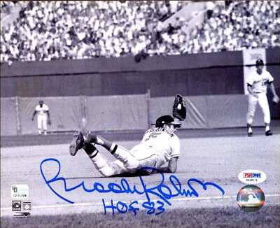 Brooks Robinson signed 8x10 photo autographed auto "HOF 83" PSA DNA with Ticket - Image 1 of 2