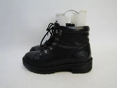 Harley Davidson Womens Size 6.5 M Black Leather Laces Zip Ankle Riding Boots - Image 1 of 4