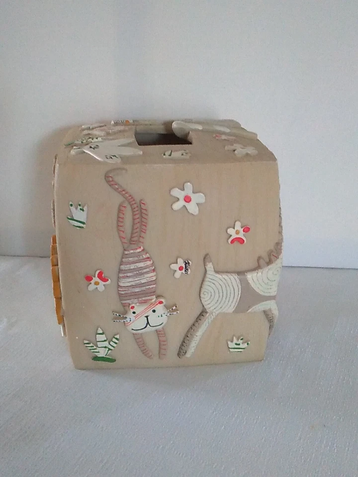 Creative Baño Animal Galletas Elefante León Jirafa Caja de Pañuelos Resina Beige Foto 1 de 4