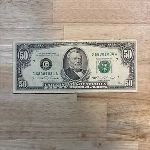 Old 50 Dollar Bill (1990) - Picture 1 of 2