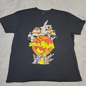 Camisa Looney Tunes Space Jam Para Hombres Negra 2Xl XXL Taz Bugs Bunny Sylvester Aliens - Imagen 1 de 9