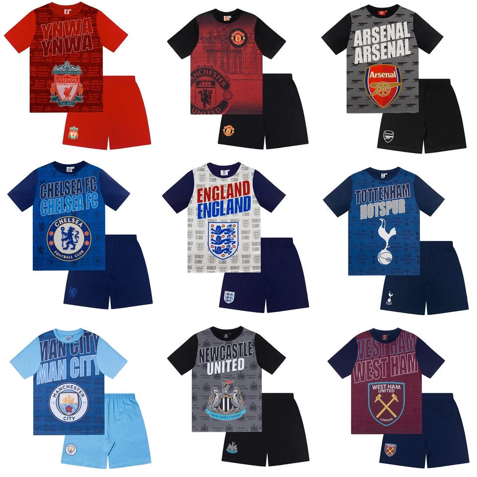AS AVAILABLE Jungen/Kinder Football Club Schlafanzug Kinder Pyjama Set Alter 6-13 Jahre