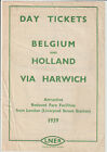 LNER - BELGIUM & HOLLAND VIA HARWICH 1939 LEAFLET - RARE