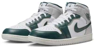 Air Jordan 1 Mid SE Men's Sz 9.5 White/Oxidized Green-Sail FQ7720-103 Fast Ship - Picture 1 of 5