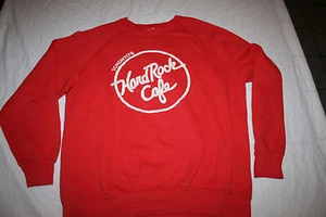 HARD ROCK CAFE Toronto sweatshirt size M Red vintage 42 Canada - Picture 1 of 5