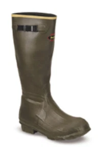 Lacrosse Burly Mens Green Rubber 18in WP Work Boots - Picture 1 of 4