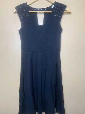 Vestido Ya Los Angeles Feminino Tamanho Pequeno Fit N Flare Império Cintura Preto Sem Mangas - Imagem 1 de 4