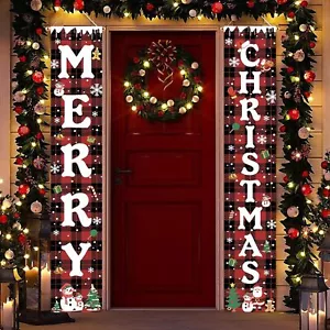Xmas Decorations Outside Xmas Door Decorations Xmas Front Door Porch Sign Yar... - Picture 1 of 8