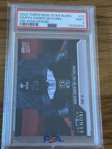 2022 Topps Now Obi Wan Kenobi Darth Vader On The Throne PSA 9 MINT Star Wars - Picture 1 of 2