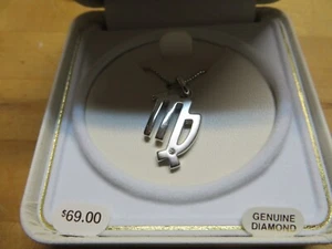 Zodiaco para mujer Krementz plata esterlina/diamante. Collar - Imagen 1 de 5