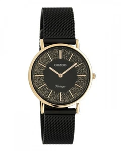 Oozoo Vintage Reloj Mujer con Correa Metal 32 MM Rosa / Negro Brillo / Negro C20 - Imagen 1 de 1