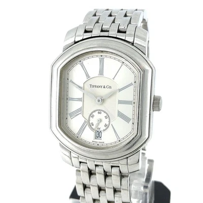 Reloj para hombre Tiffany & Co. Mark cupé resonador guilloche esfera plateada 32 mm Foto 1 de 4