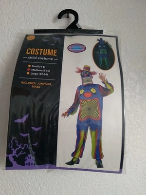 Disfraz de Halloween negro sensible a la luz para niños mono y máscara talla mediana 8-10 Foto 1 de 4