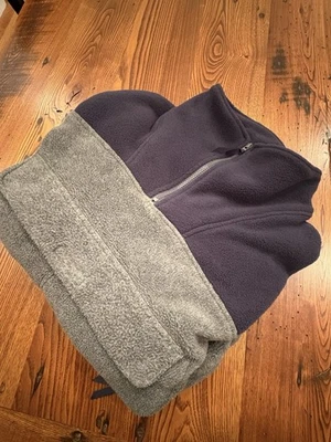 Timberland Weathergear Pullover Polar Para Hombres XL Azul Marino/Gris Media Cremallera Chaqueta Foto 1 de 4