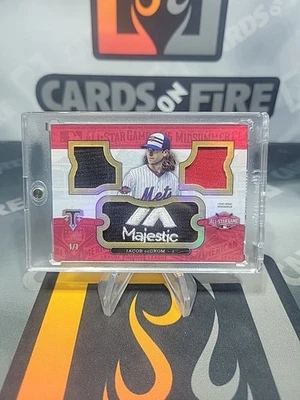 2016 Topps Triple Threads Jacob DeGrom All Star Majestic Logo Patch 1/1 - Image 1 of 2