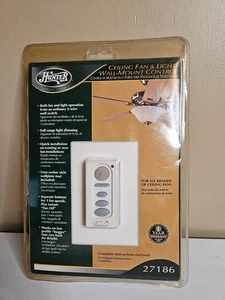Hunter 27186 Ceiling Fan & Light Wall-Mount Control Dimmer for All Fans Sealed - Picture 1 of 4