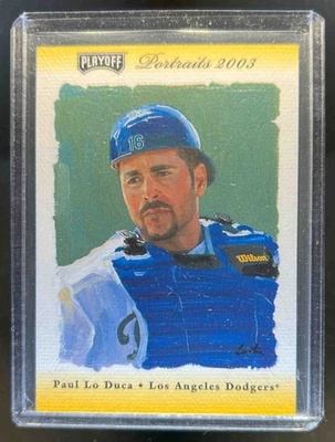 2003 Playoff Portraits Paul Lo Duca Auto Gold #/15 Dodgers - Image 1 of 2