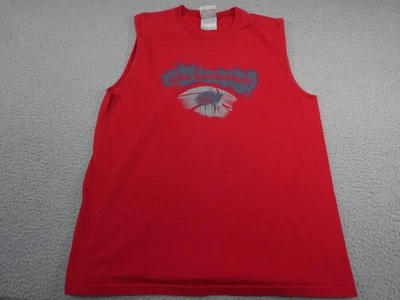 Vintage Nike Shirt Youth XL Red Basketball Sleeveless Muscle Swoosh Logo Y2K - Image 1 of 4
