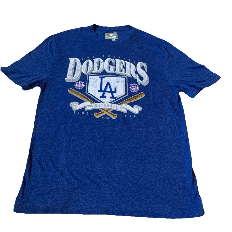 Camiseta azul de los fanáticos de los Dodgers de Los Ángeles para hombre talla M Foto 1 de 4