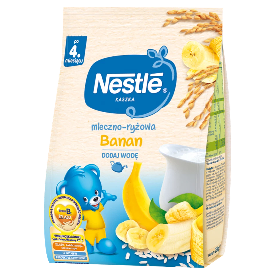 Porridge di riso alla banana Nestlé per bambini dai 4 mesi 230 G - Immagine 1 di 1