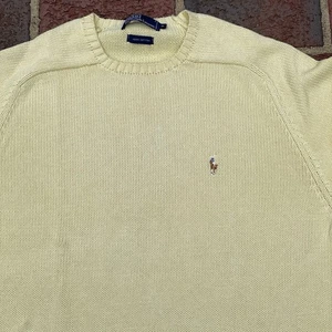 Vintage Polo Ralph Lauren Sweater Mens Medium Cotton Knit Hong Kong 90s Pullover - Picture 1 of 9