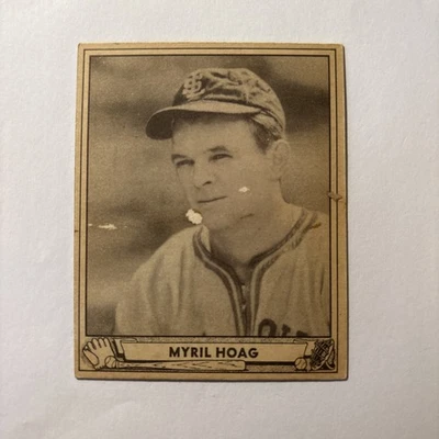 1940 年球 #52 Myril Hoag !!!! 套装填充战前棒球状况不佳  — 第 1/2 张图片