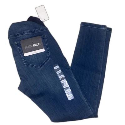 Maternity Jeans Skinny Ankle Jeggings Distressed Size XS Blue - Image 1 of 4