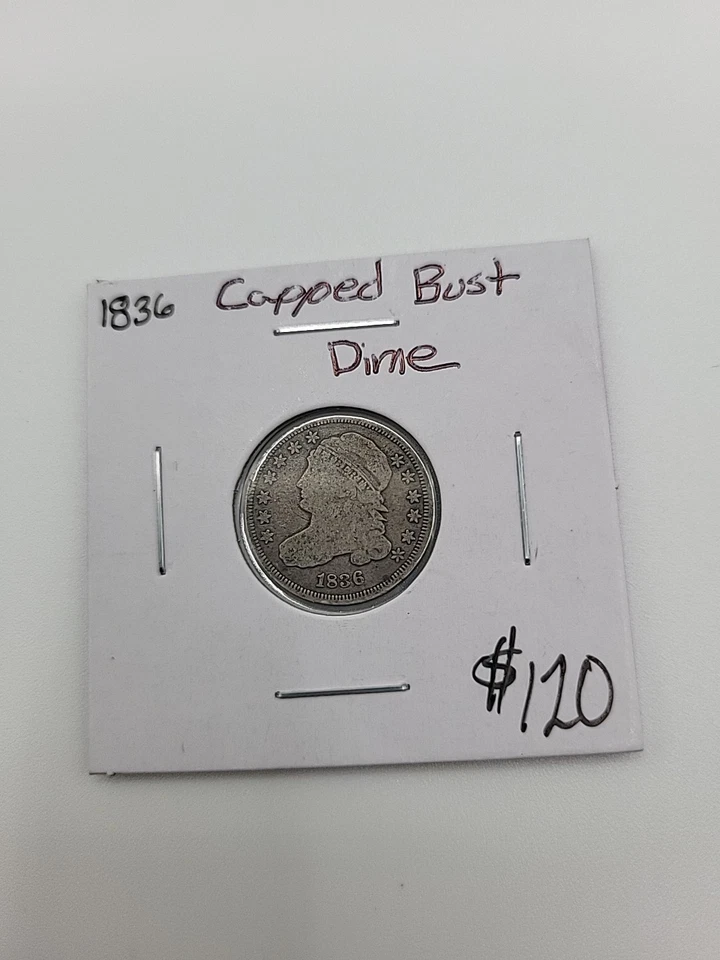 1836 Capped Bust Dime 10C, Very Fine VF - Image 1 of 4