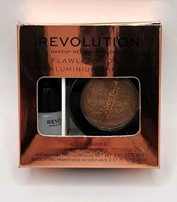 Revolution Makeup Flawless Foils & Primer Eye Foil Shadow OVERCOME Golden Brown - Image 1 of 3