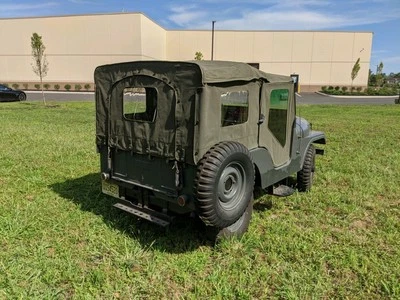 Canvas Soft Top for Willys Jeep CJ5 Fits on Cross Bow Frame-Folding Doors - Imagem 1 de 4
