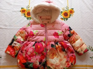Ted Baker Emily Rose floral thick padded winter coat age 4-5 years. Very Good - Picture 1 of 24
