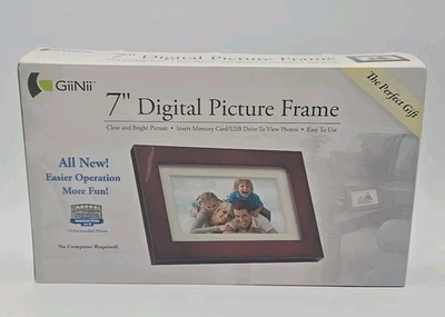 GiiNii Artforme 7-inch Digital Picture Frame GN-705W 1000 Pics (Sealed) - Image 1 of 2