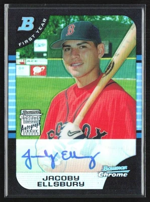 Jacoby Ellsbury 2005 Bowman Chrome Refractor Auto /500 #BDP172 Boston Red Sox - Image 1 of 2